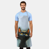 Tablier Chat noir enchanté (Porté)