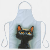 Tablier Chat noir enchanté (Recto)