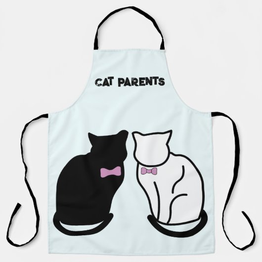 Tablier Chat noir et blanc (Recto)