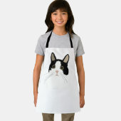 Tablier Chat noir et blanc Cute Animaux Enfants (Insitu)