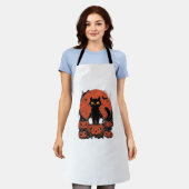 Tablier Chat noir et Citrouille - Halloween T-shirt Art Cl (Porté)
