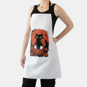 Tablier Chat noir et Citrouille - Halloween T-shirt Art Cl (Insitu)