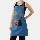 Tablier Chat noir et Citrouille pas effrayant Halloween (Insitu)