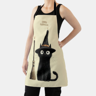 Tablier Chat noir fantaisiste Joyeux Halloween