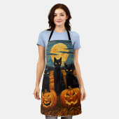 Tablier Chat noir Halloween Amoureux de les chats Starry N (Porté)