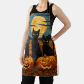 Tablier Chat noir Halloween Amoureux de les chats Starry N (Insitu)