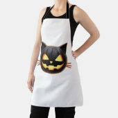 Tablier Chat noir Jack o'Lantern Emoji T-shirt classique (Insitu)