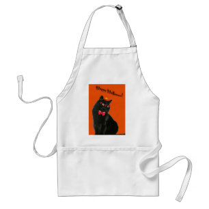 Tablier Chat noir Joyeux Halloween Apron