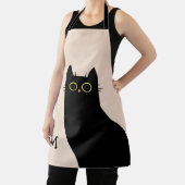 Tablier Chat noir mignon dans le style Mid Century (Insitu)