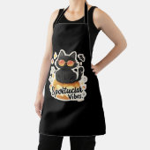 Tablier Chat noir mignon Halloween Citrouille T-shirt surd (Insitu)