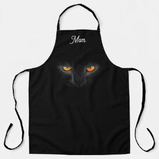 Tablier Chat noir monogramme