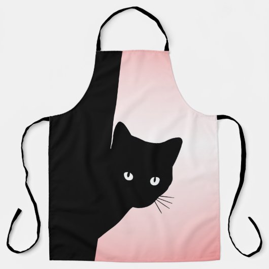 Tablier Chat noir Sly rose (Recto)