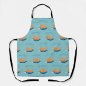 Tablier Chat orange qui lambine (Recto)