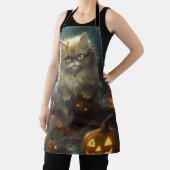 Tablier Chat perse d'Halloween avec effroi Citrouille (Insitu)