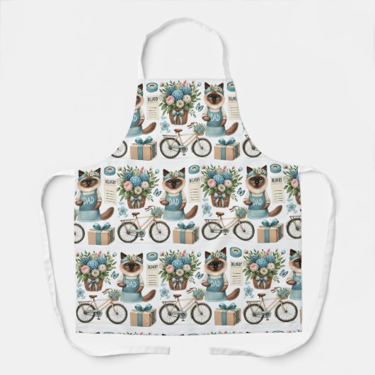 Tablier Chat pour Fête des pères (Recto)