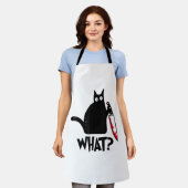 Tablier Chat Qu'est-ce que_ Drôle Chat Noir (Porté)