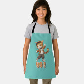 Tablier Chat rappeur et branché avec casquette et collier (Insitu)