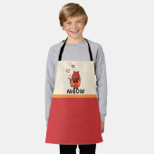 Tablier Chat rouge mignon (Porté)