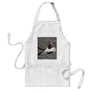 Tablier Chat siamois avec des taches d'animal sauvage