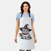 Tablier Chat sorcière cool - Cute Halloween Kitty avec coe (Porté)