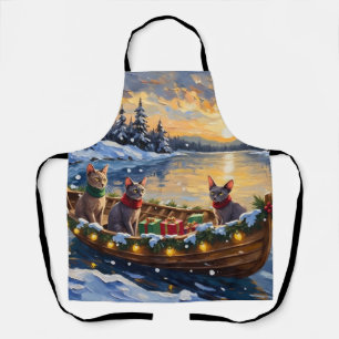 Tablier Chat Sphynx Noël Bateau Fêtes