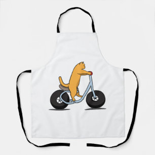 Tablier Chat sur un vélo Amateur de chat drôle et cycliste