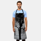 Tablier Chat sur une Pleine lune de fil (Porté)