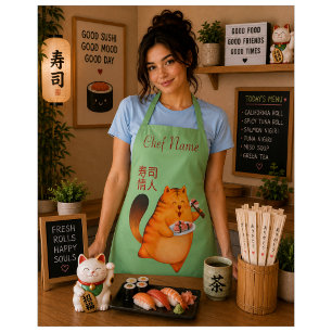 Tablier chat sushi, sushi