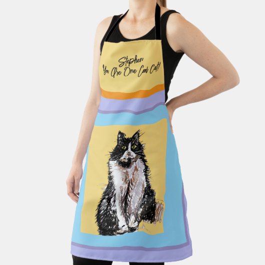 Tablier Chat Tuxedo Pastel Chats Femme Pastel Couleurs (Insitu)