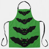 Tablier Chat Vampire face chauve Halloween Halloween (Recto)