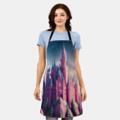 Tablier Château de bonbons rose Deux (Porté)