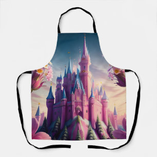 Tablier Château de bonbons rose Deux
