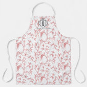Tablier Château de Colombe Peacock toile apron (rose) (Recto)