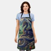 Tablier Château du Dragon médiéval coloré (Porté)