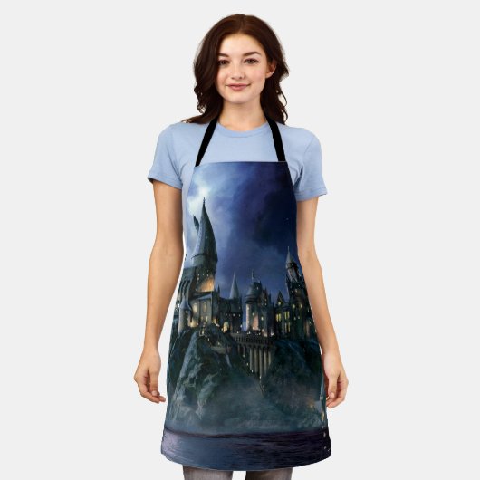 Tablier Château Harry Potter | Hogwares à lune (Porté)