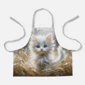 Tablier Chaton blanc précieux (Recto)