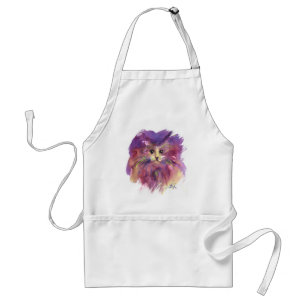 TABLIER CHATON VIOLET, PORTRAIT DE CHAT