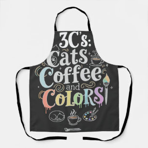Tablier Chats Café et Couleurs