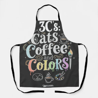 Tablier Chats Café et Couleurs