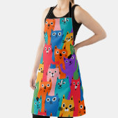 Tablier Chats colorés motif (Insitu)