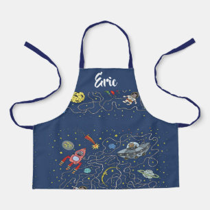 Tablier Chats de l'espace funky