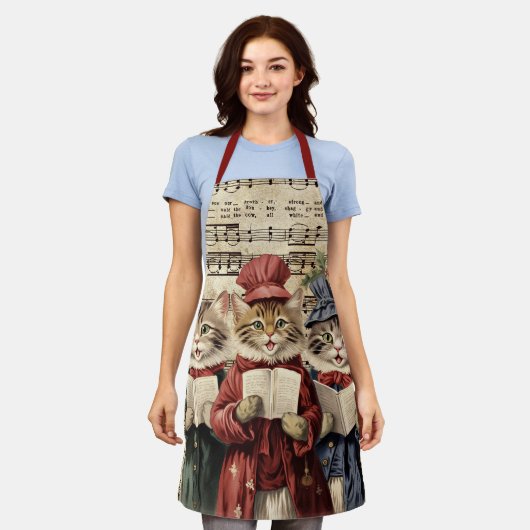 Tablier Chats de Noël (Porté)