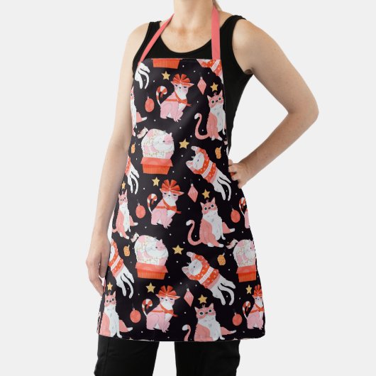 Tablier Chats de Noël amusants (Insitu)