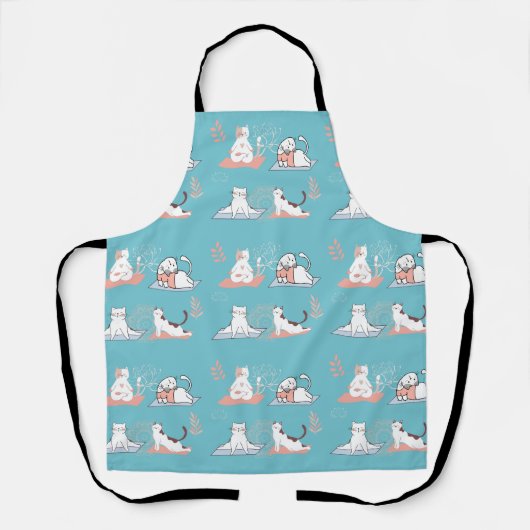 Tablier Chats de yoga (Recto)
