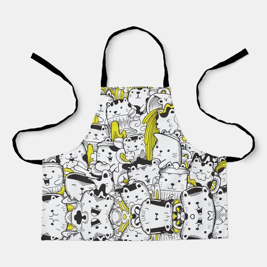 Tablier Chats Doodle