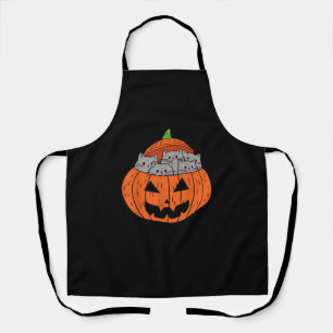 Tablier Chats en Citrouille sculpté Jack-o'-lantern Costum