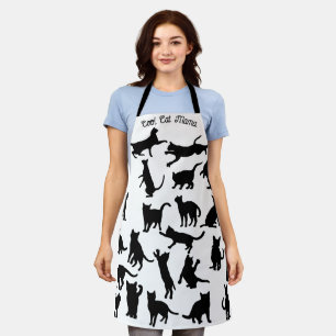 Tablier Chats en Jeu, Chat Mama Collage Personnalisé Chat