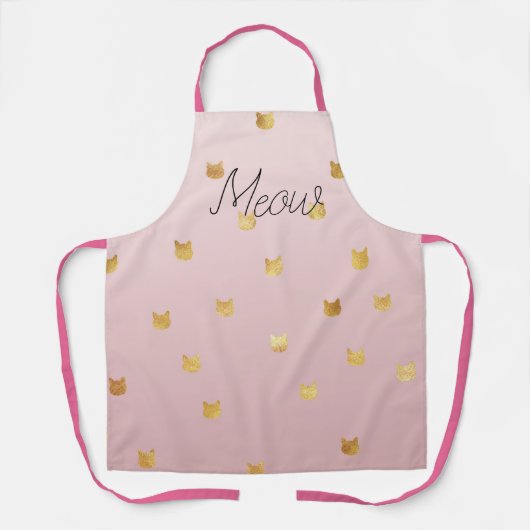 Tablier Chats en or Blush Rose Ombre (Recto)