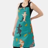 Tablier Chats, feuillage d'automne, motif mignon (Insitu)