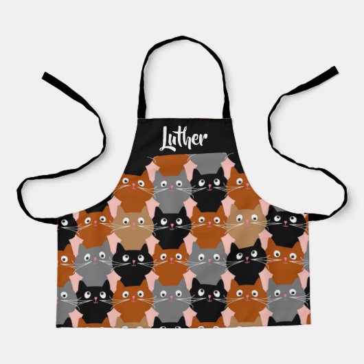 Tablier Chats heureux (Recto)